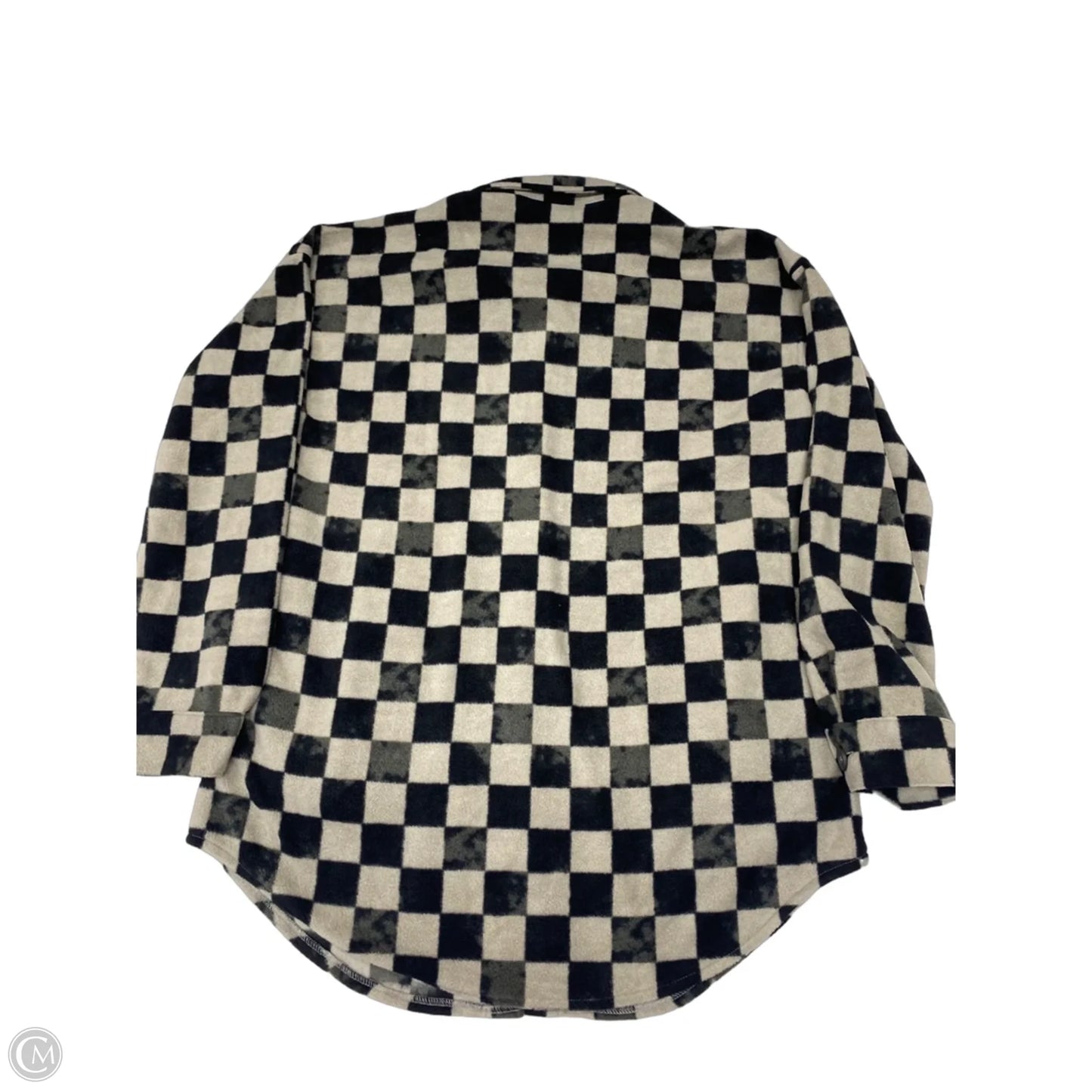 Jacket Fleece By Maurices In Black & Grey, Size: M