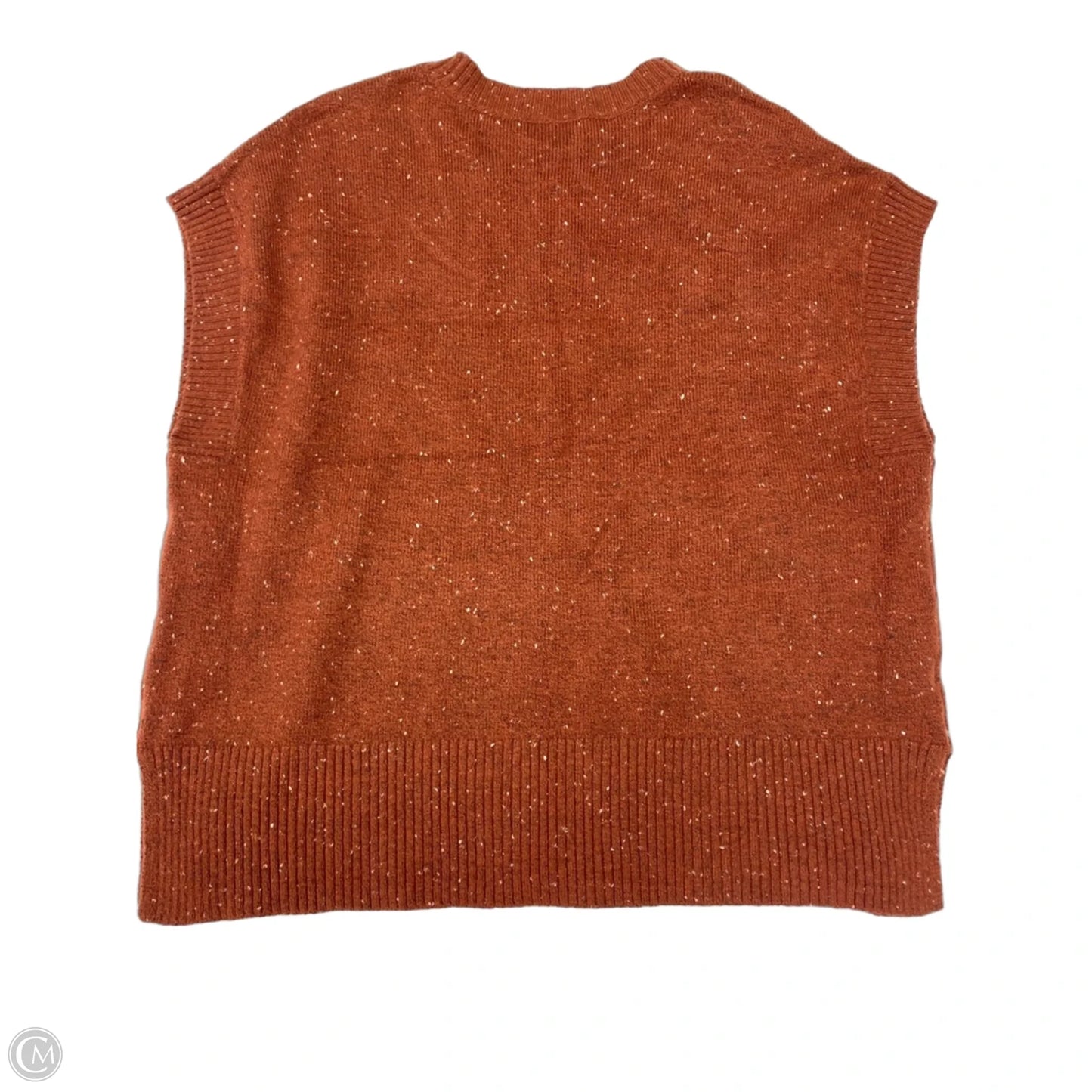 Sweater Short Sleeve By Loft In Brown, Size: L
