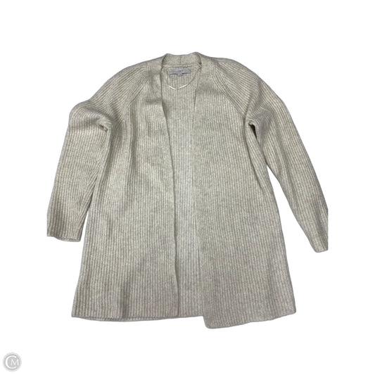 Sweater Cardigan By Loft In Ivory, Size: L