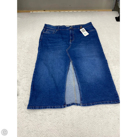 Skirt Maxi By Serra In Blue Denim, Size: 16