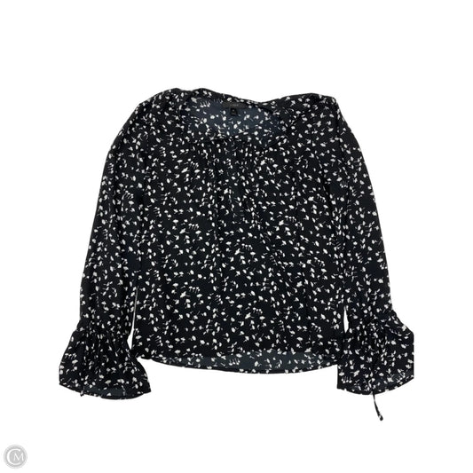 Blouse Long Sleeve By J. Crew In Black & White, Size: Xs