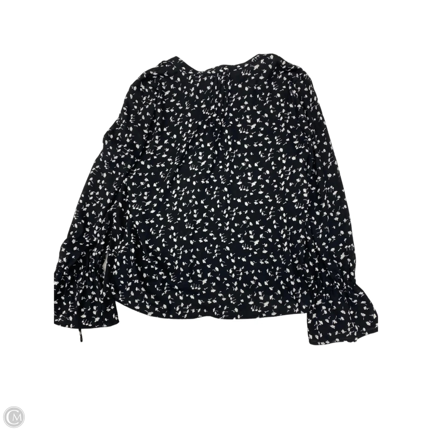 Blouse Long Sleeve By J. Crew In Black & White, Size: Xs