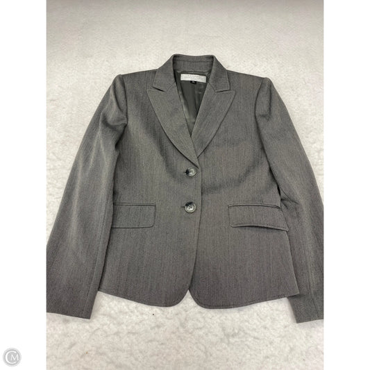Blazer By Tahari By Arthur Levine In Grey, Size: Sp