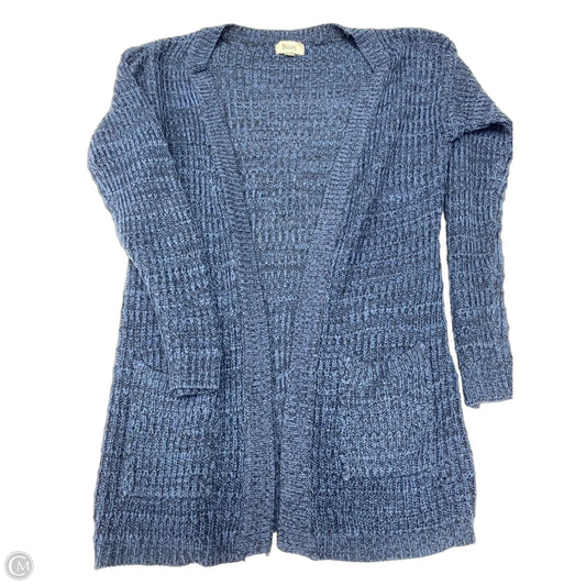 Sweater Cardigan By Clothes Mentor In Navy, Size: L