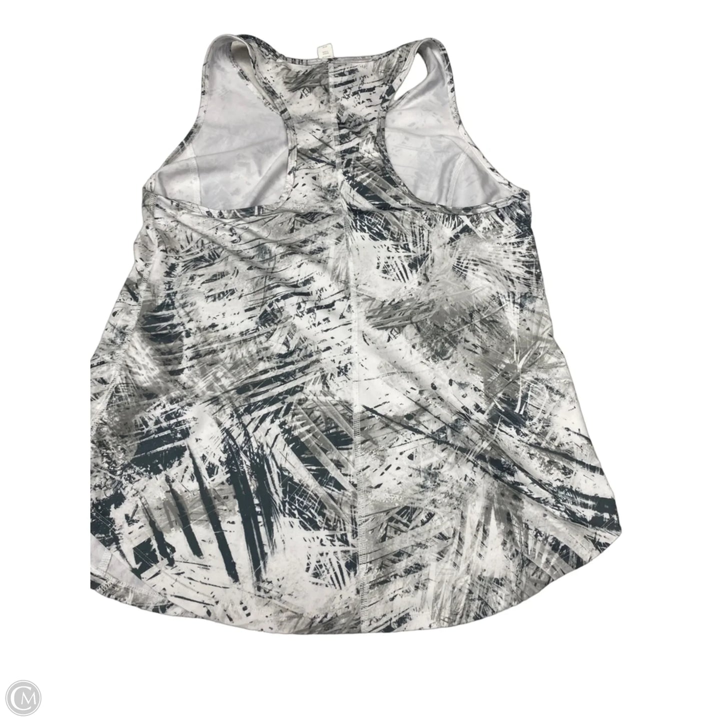 Athletic Tank Top By Fila In Green & White, Size: L