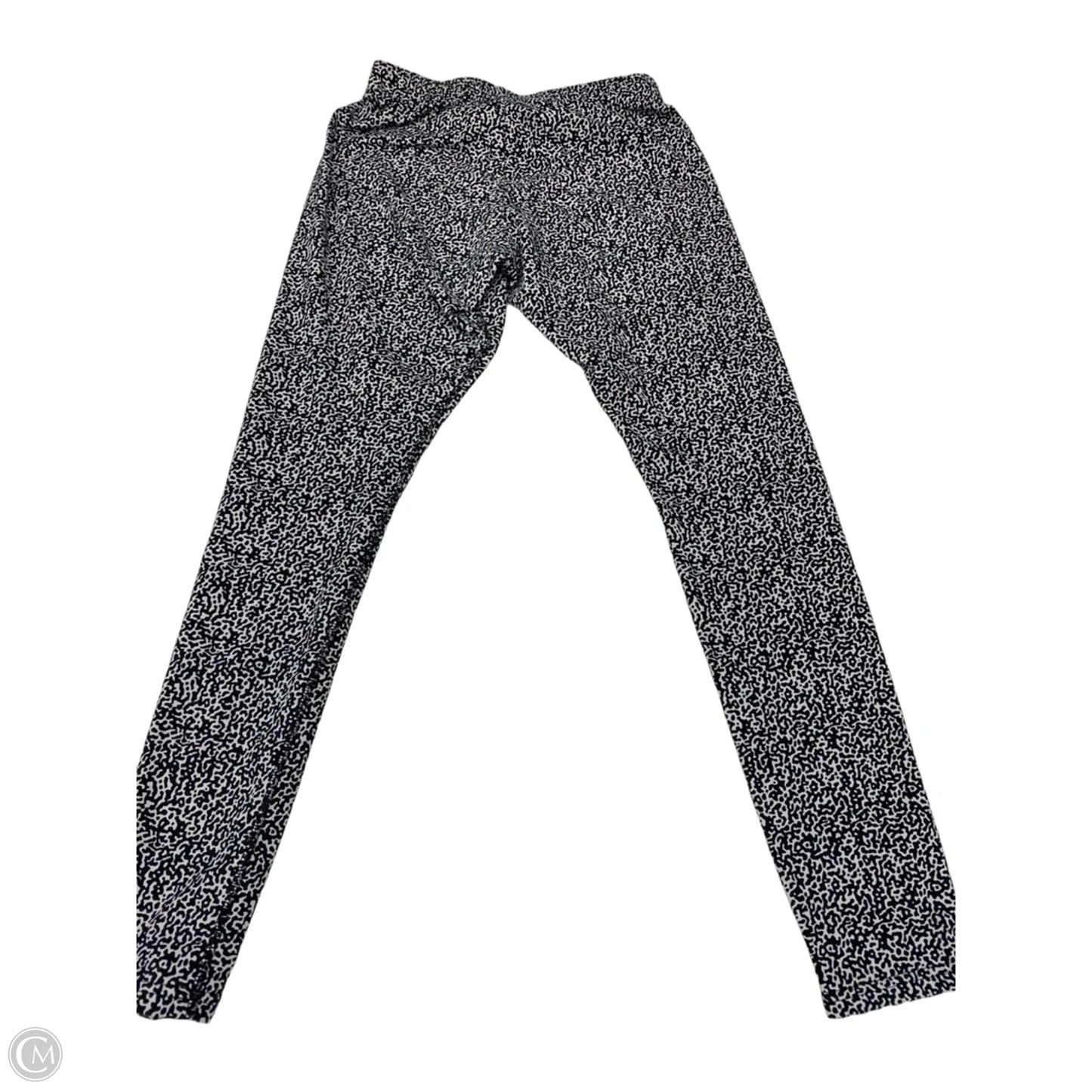 Athletic Leggings By Nike Apparel In Black & White, Size: M