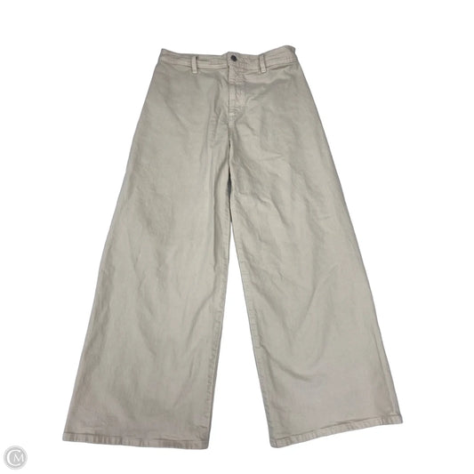 Jeans Wide Leg By Universal Thread In Cream Denim, Size: 8
