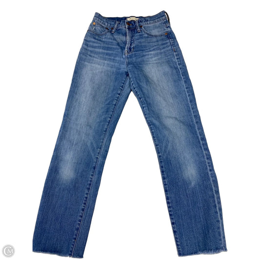 Jeans Straight By Madewell In Blue Denim, Size: 4