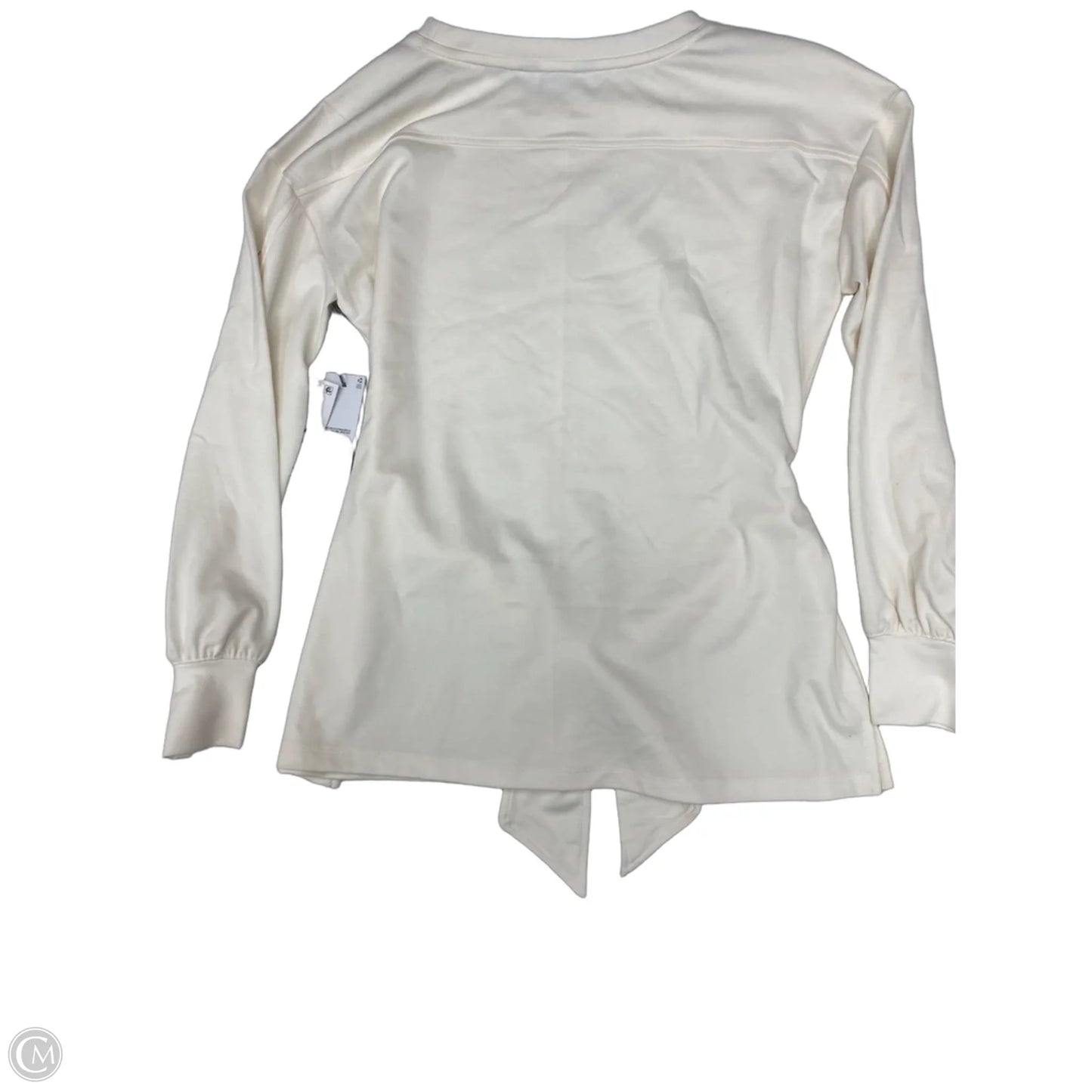 Top Long Sleeve By Liz Claiborne In Ivory, Size: M