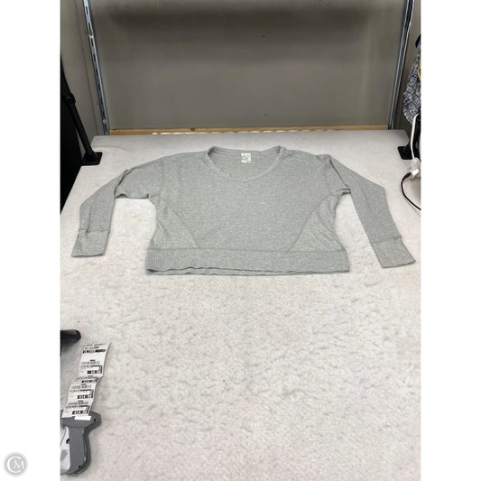 Athletic Top Long Sleeve Collar By Offline In Grey, Size: Xs