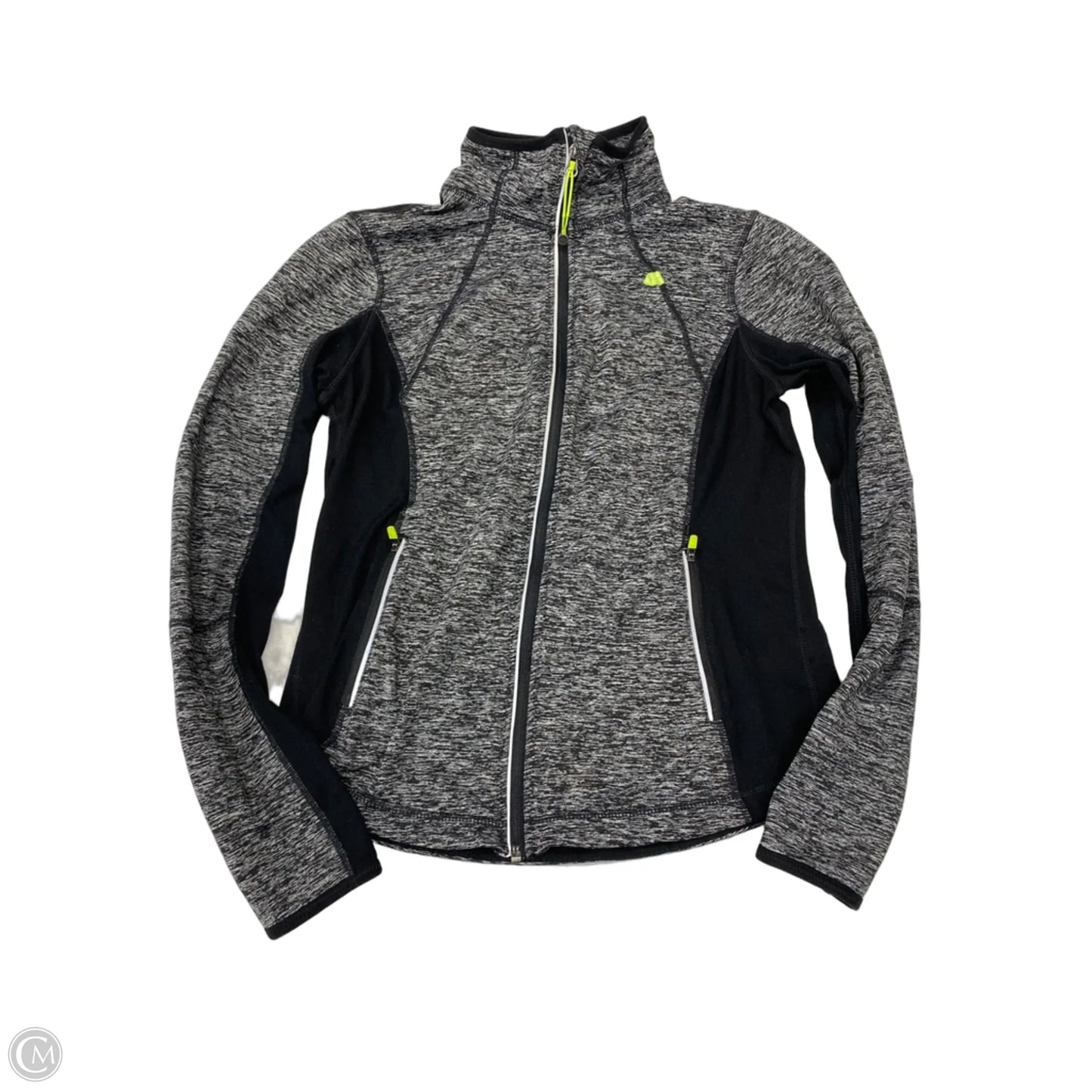 Athletic Jacket By Tangerine In Black & Grey, Size: M
