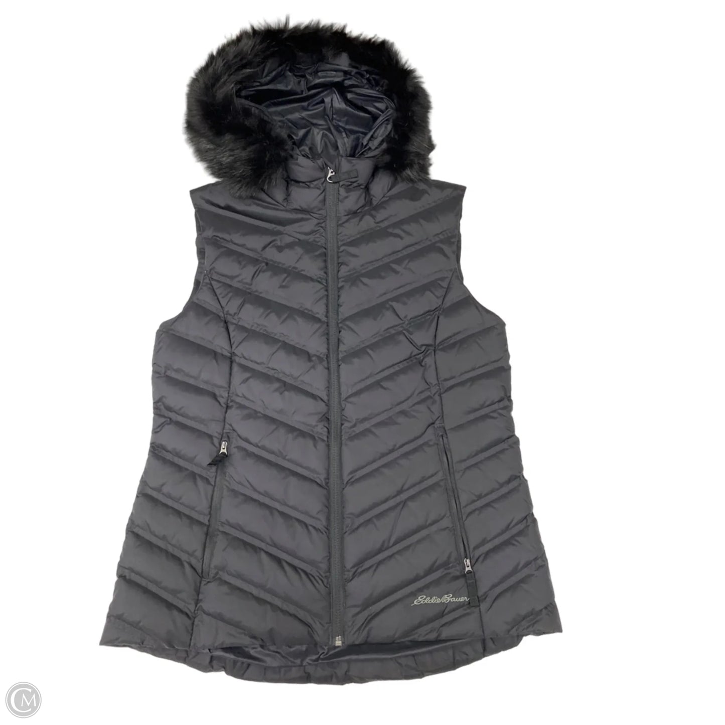 Vest Puffer & Quilted By Eddie Bauer In Black, Size: M
