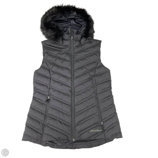 Vest Puffer & Quilted By Eddie Bauer In Black, Size: M