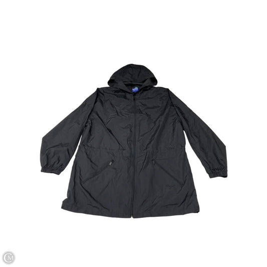Coat Raincoat By Clothes Mentor In Black, Size: S