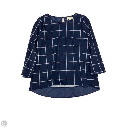 Blouse 3/4 Sleeve By Melloday In Blue & White, Size: S