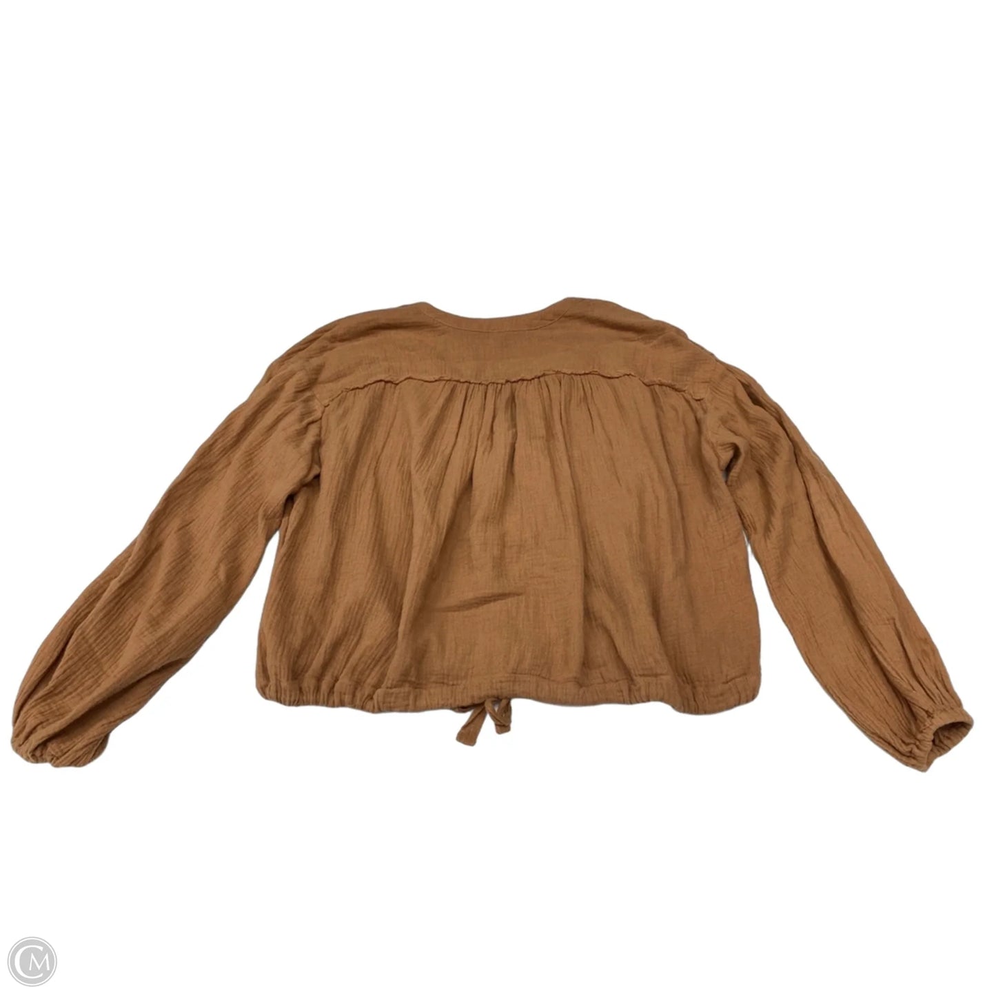 Top Long Sleeve By Free People In Brown, Size: S