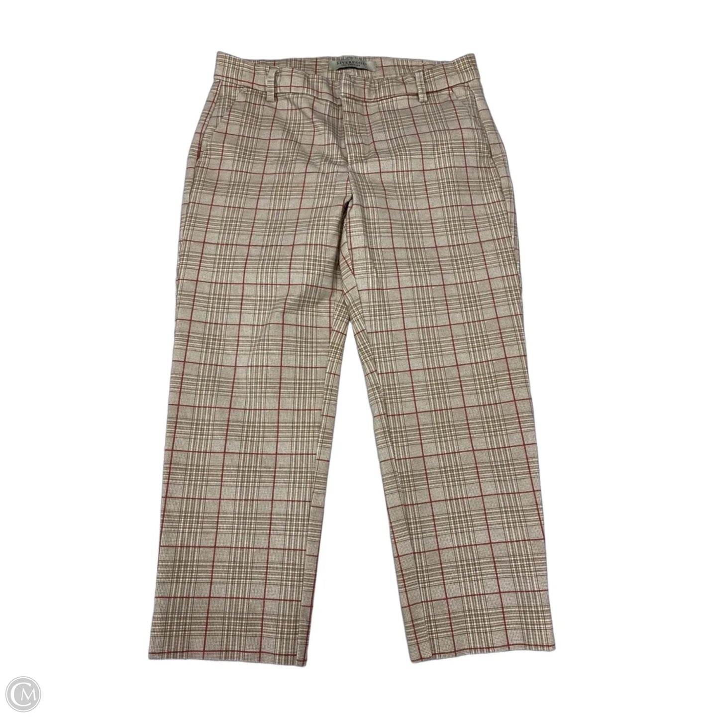 Pants Dress By Liverpool In Plaid Pattern, Size: 8
