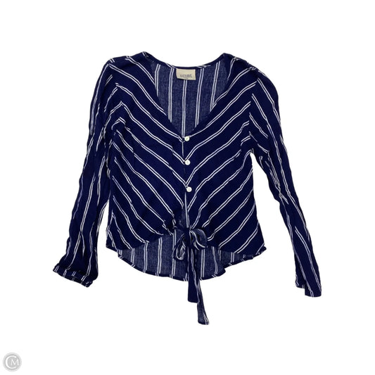 Top Long Sleeve By Clothes Mentor In Striped Pattern, Size: L