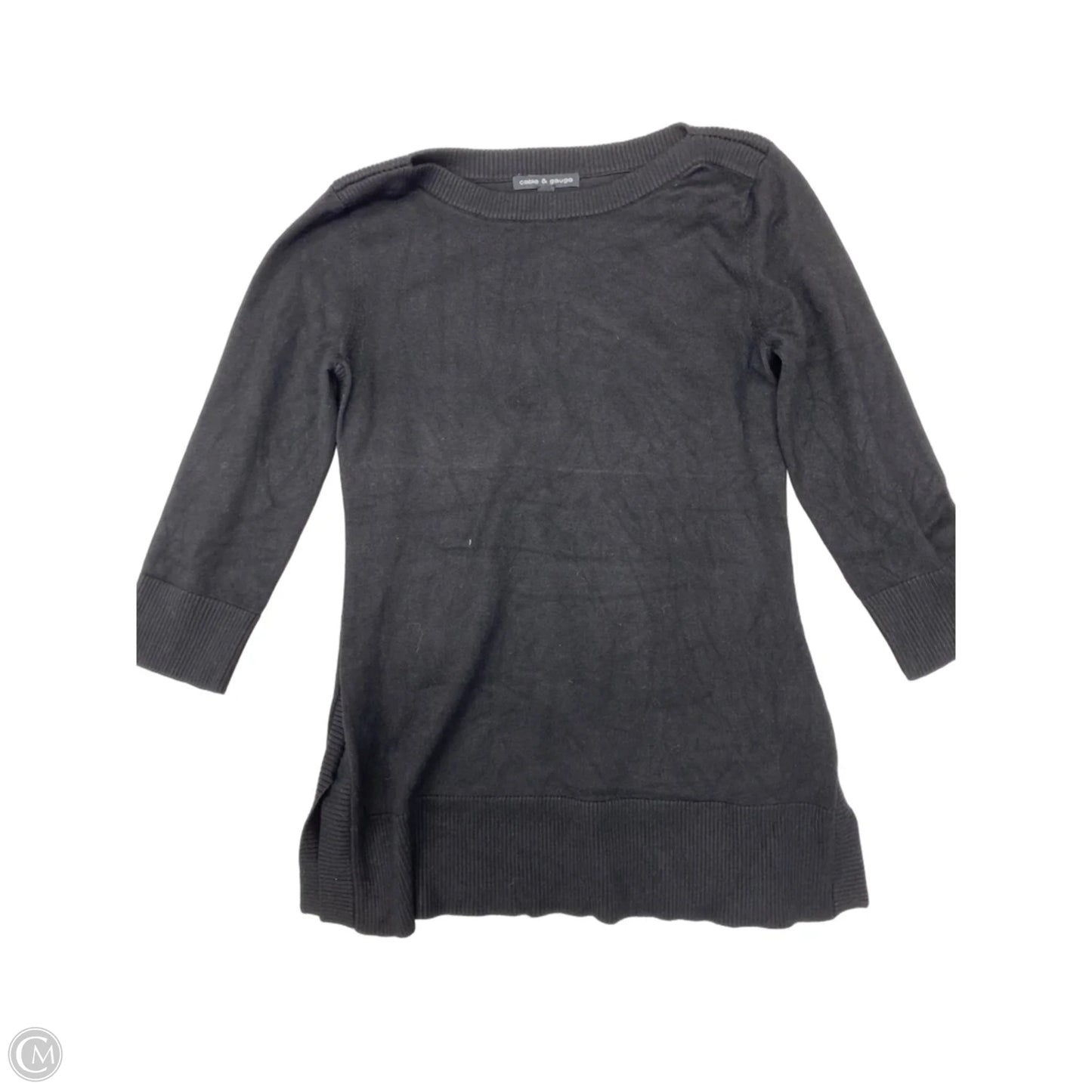 Top 3/4 Sleeve By Cable And Gauge In Black, Size: M