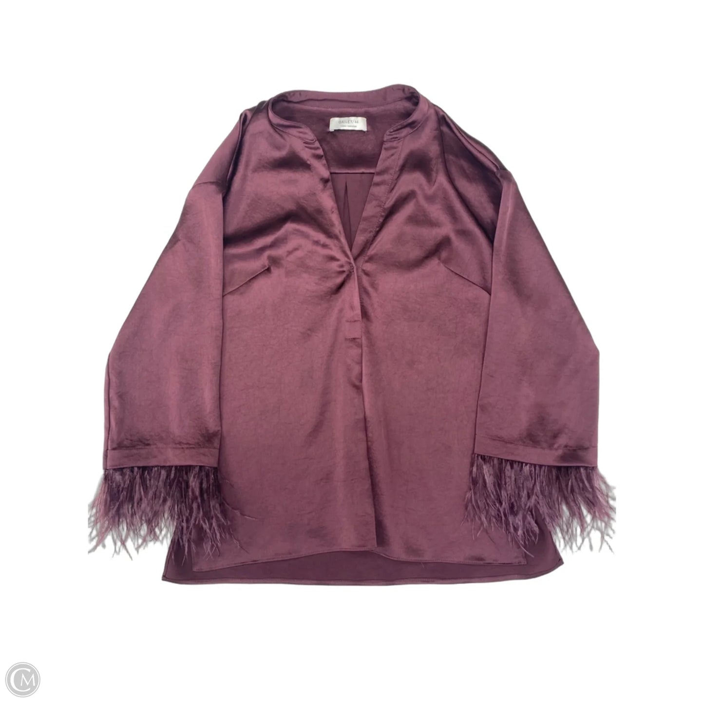 Blouse Long Sleeve By Bailey 44 In Maroon, Size: Xs