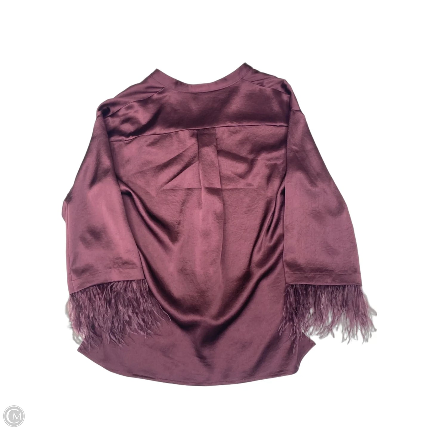 Blouse Long Sleeve By Bailey 44 In Maroon, Size: Xs