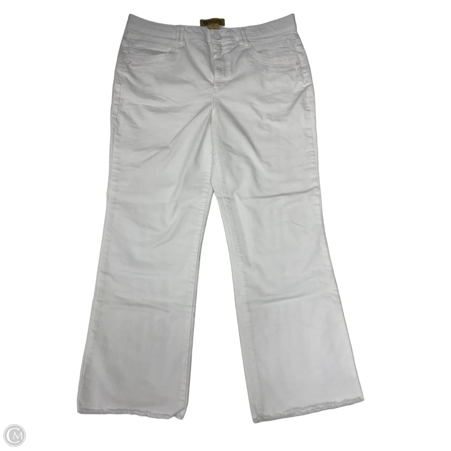 Jeans Wide Leg By Democracy In White, Size: 14