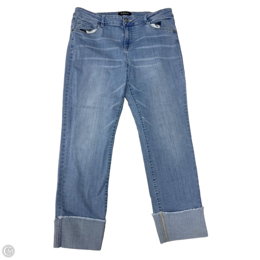 Jeans Cropped By D Jeans In Blue Denim, Size: 14