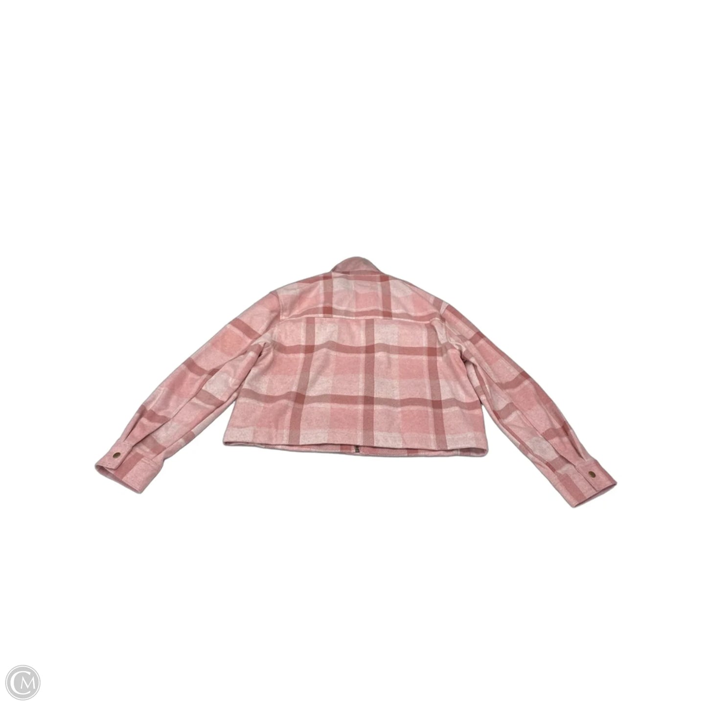 Jacket Shirt By Old Navy In Plaid Pattern, Size: M