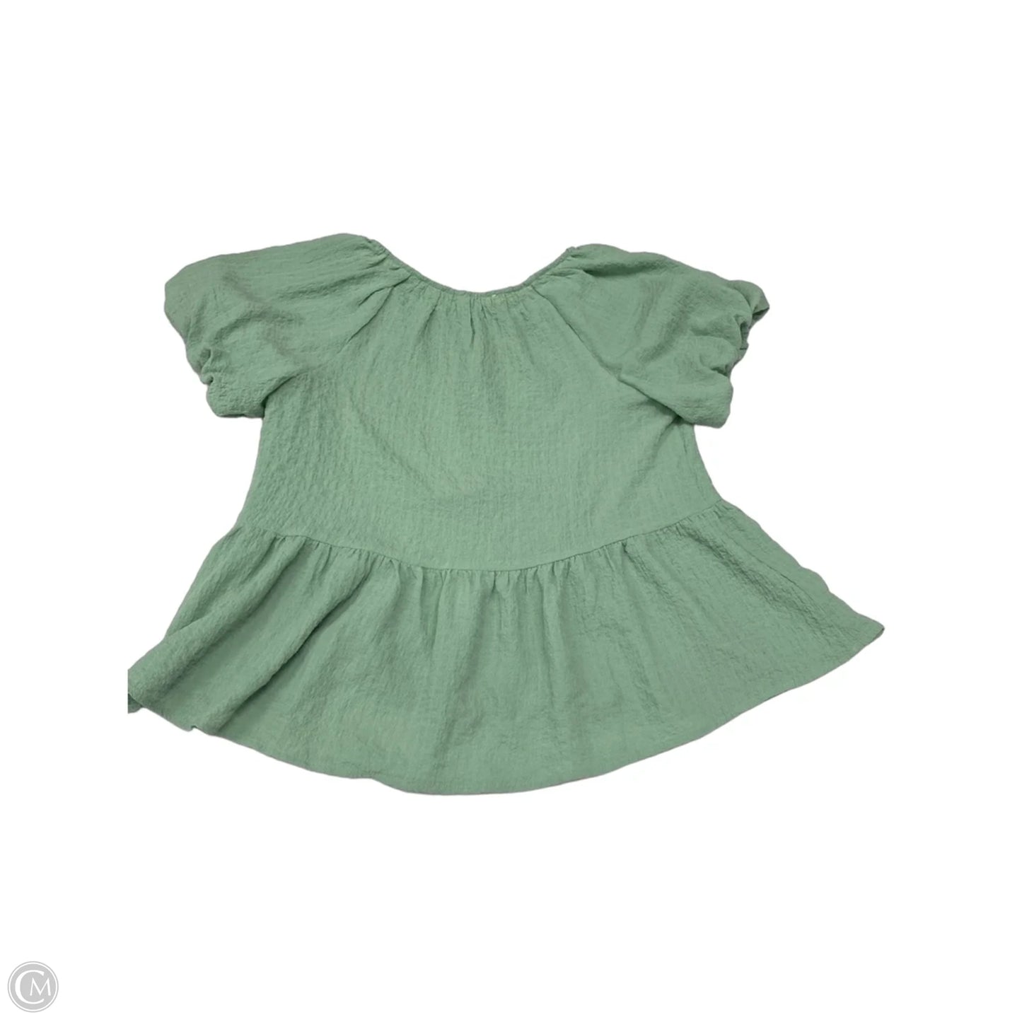 Blouse Short Sleeve By Blu Pepper In Green, Size: M