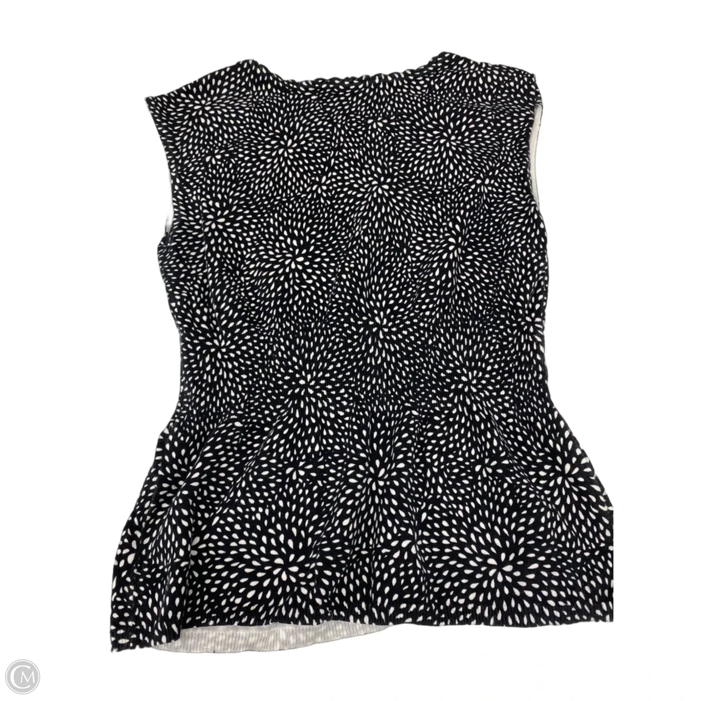 Top Sleeveless Basic By Talbots In Black & White, Size: M