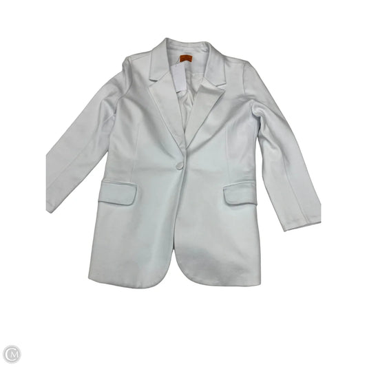 Blazer By Clothes Mentor In White, Size: Xl