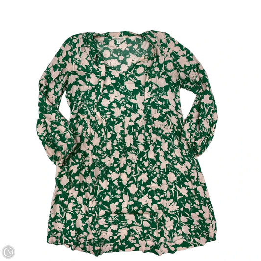 Dress Casual Midi By Free Assembly In Green & White, Size: S