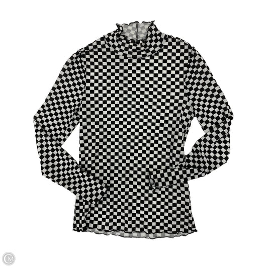 Top Long Sleeve By Clothes Mentor In Checkered Pattern, Size: S