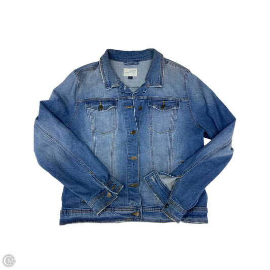 Jacket Denim By Universal Thread In Blue & Tan, Size: Xxl