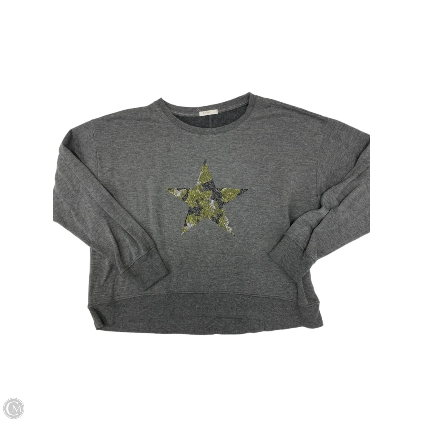 Sweatshirt Crewneck By Clothes Mentor In Grey, Size: L