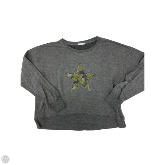 Sweatshirt Crewneck By Clothes Mentor In Grey, Size: L