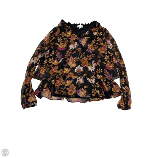 Top Long Sleeve By Nine West In Floral Print, Size: M