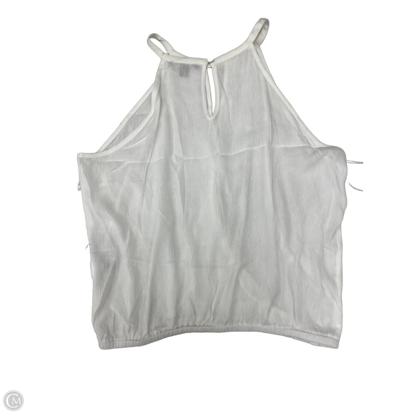 Blouse Sleeveless By Inc In White, Size: L
