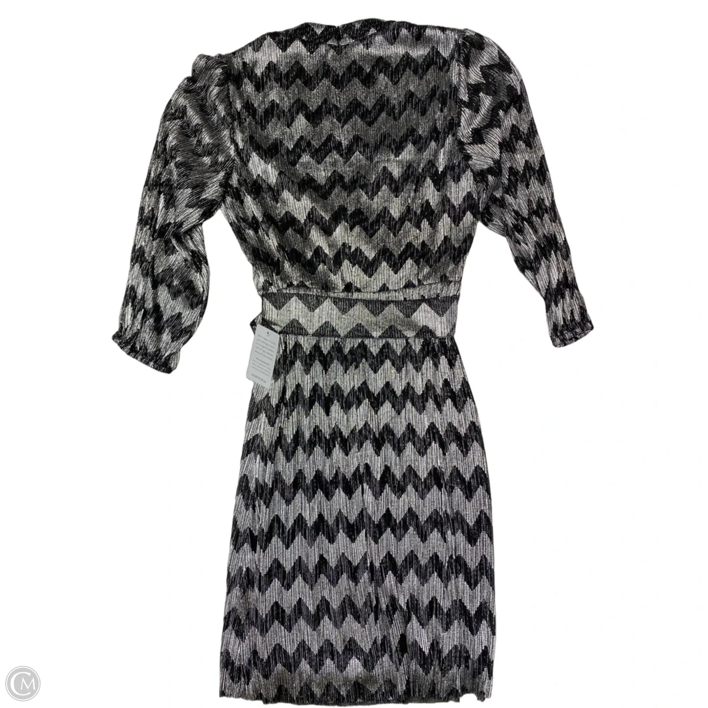 Dress Party Midi By Eliza J In Black & Silver, Size: L