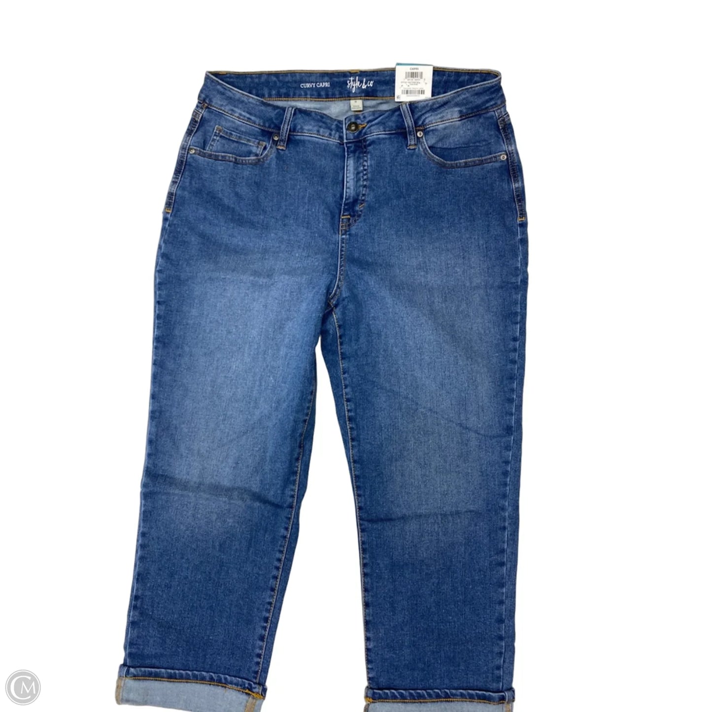Capris By Style And Company In Blue Denim, Size: 14