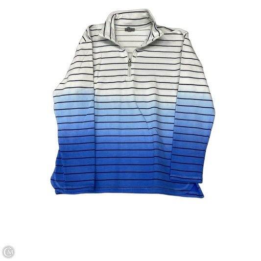 Athletic Jacket By Talbots In Blue & White, Size: S