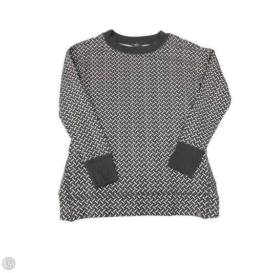 Sweater By Talbots In Grey & White, Size: S
