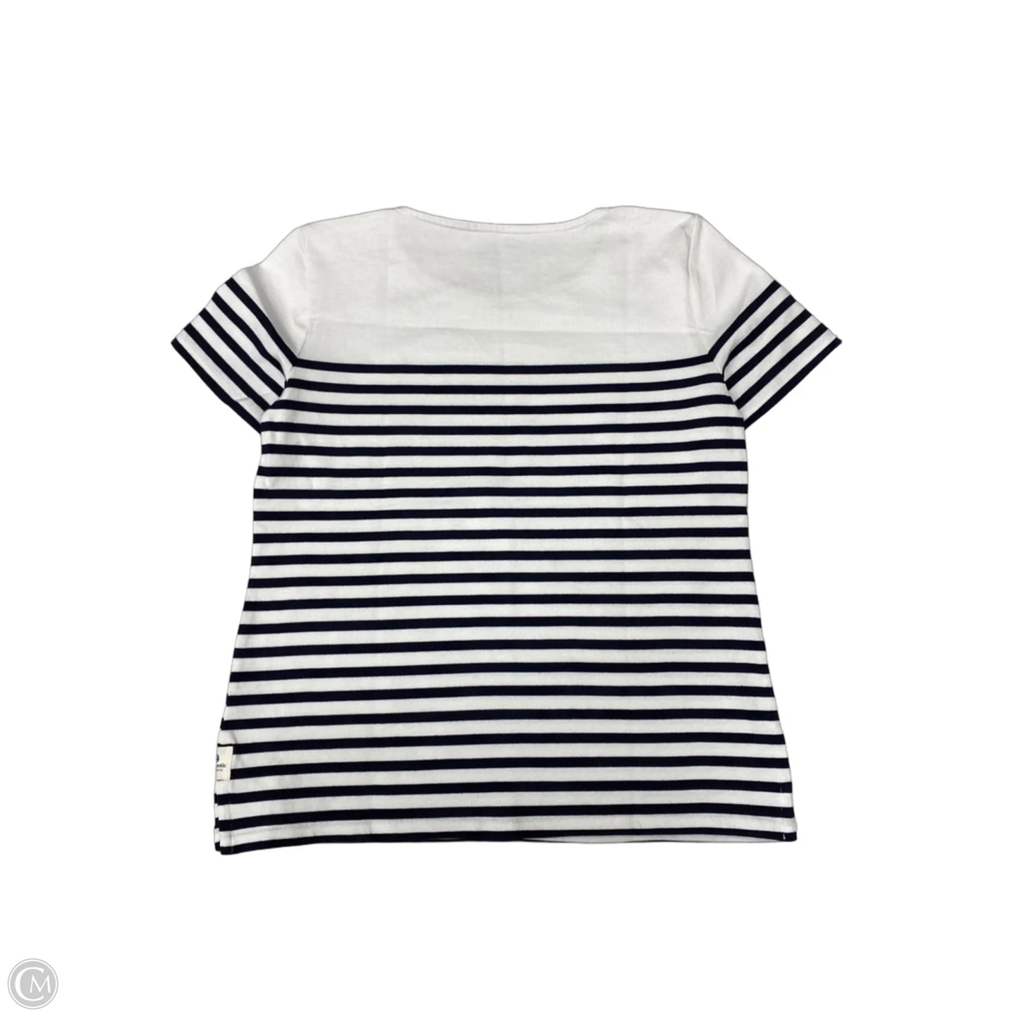 Sweater Short Sleeve By Talbots In Blue & White, Size: S