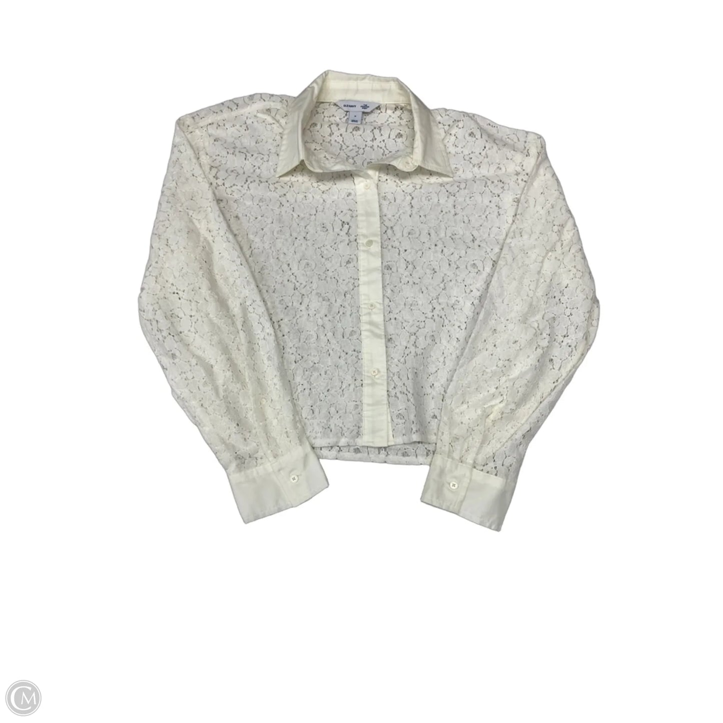 Top Long Sleeve Basic By Old Navy In Cream, Size: M