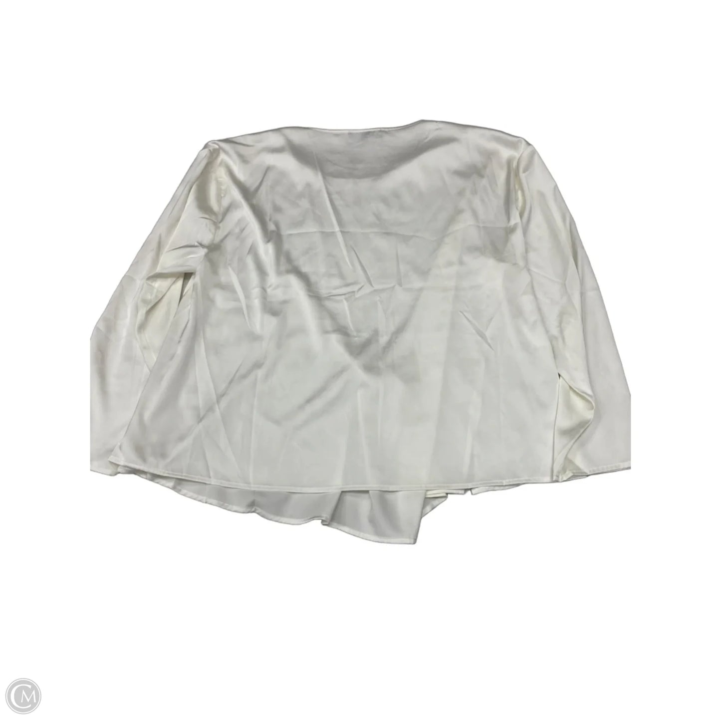 Blouse Long Sleeve By Eloquii In White, Size: Xl