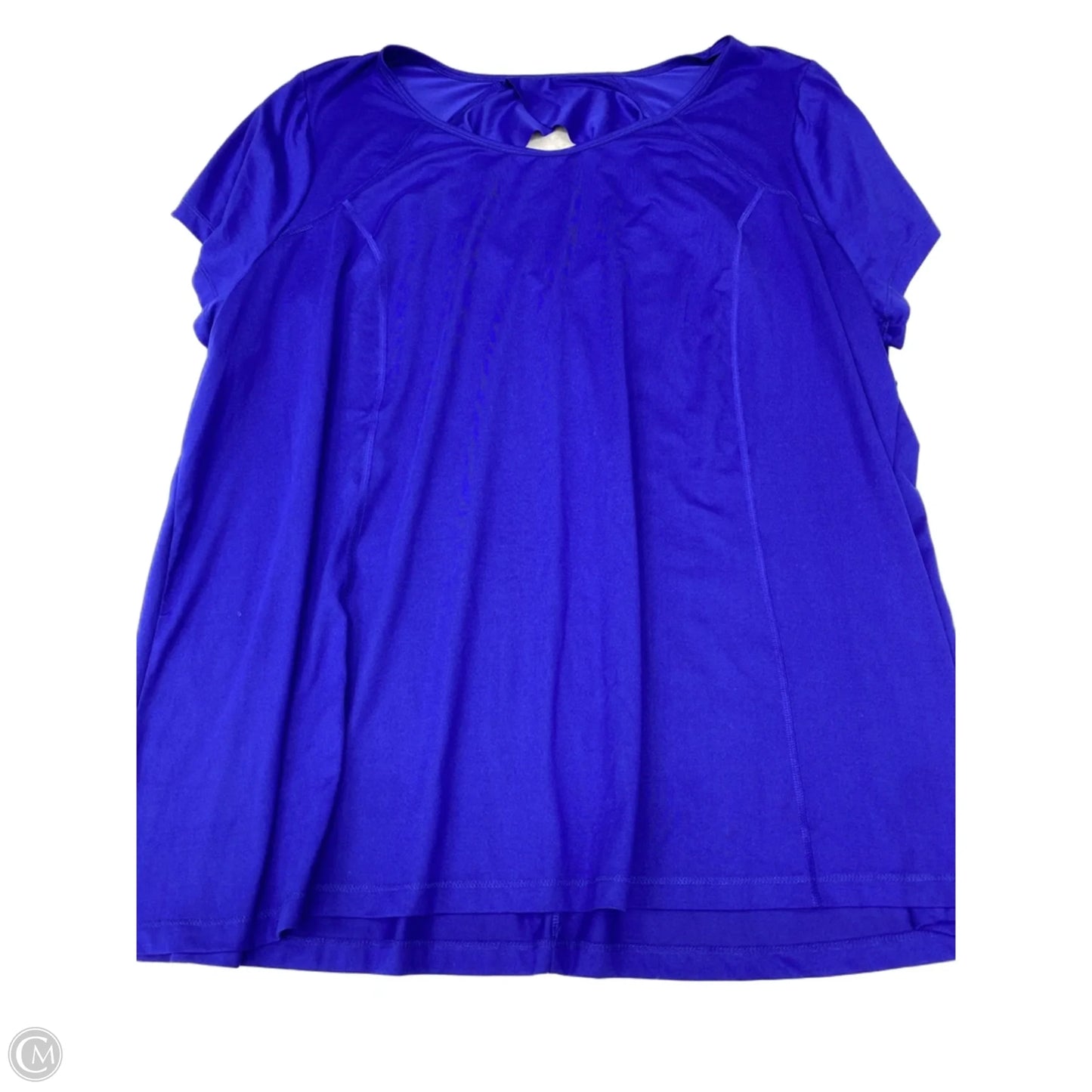 Athletic Top Short Sleeve By Livi Active In Blue, Size: 3x
