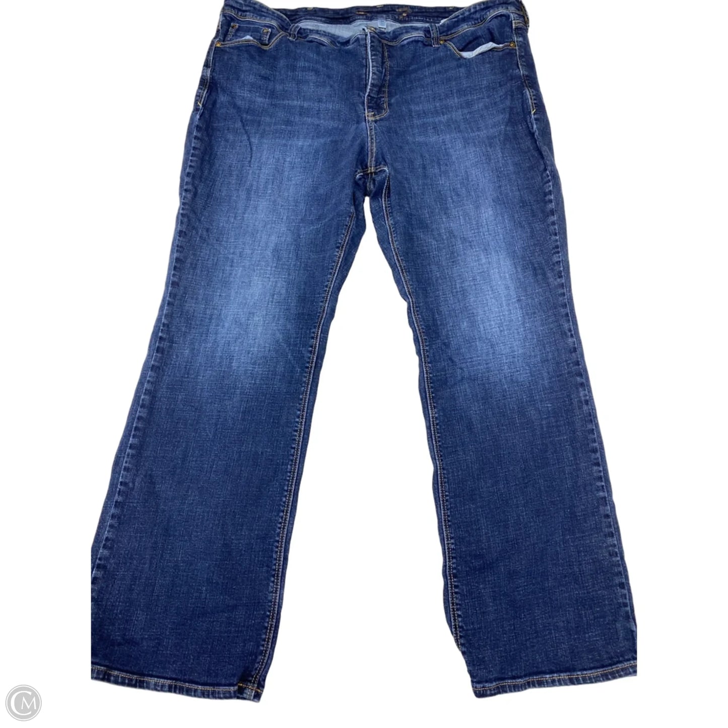 Jeans Straight By Seven 7 In Blue Denim, Size: 24