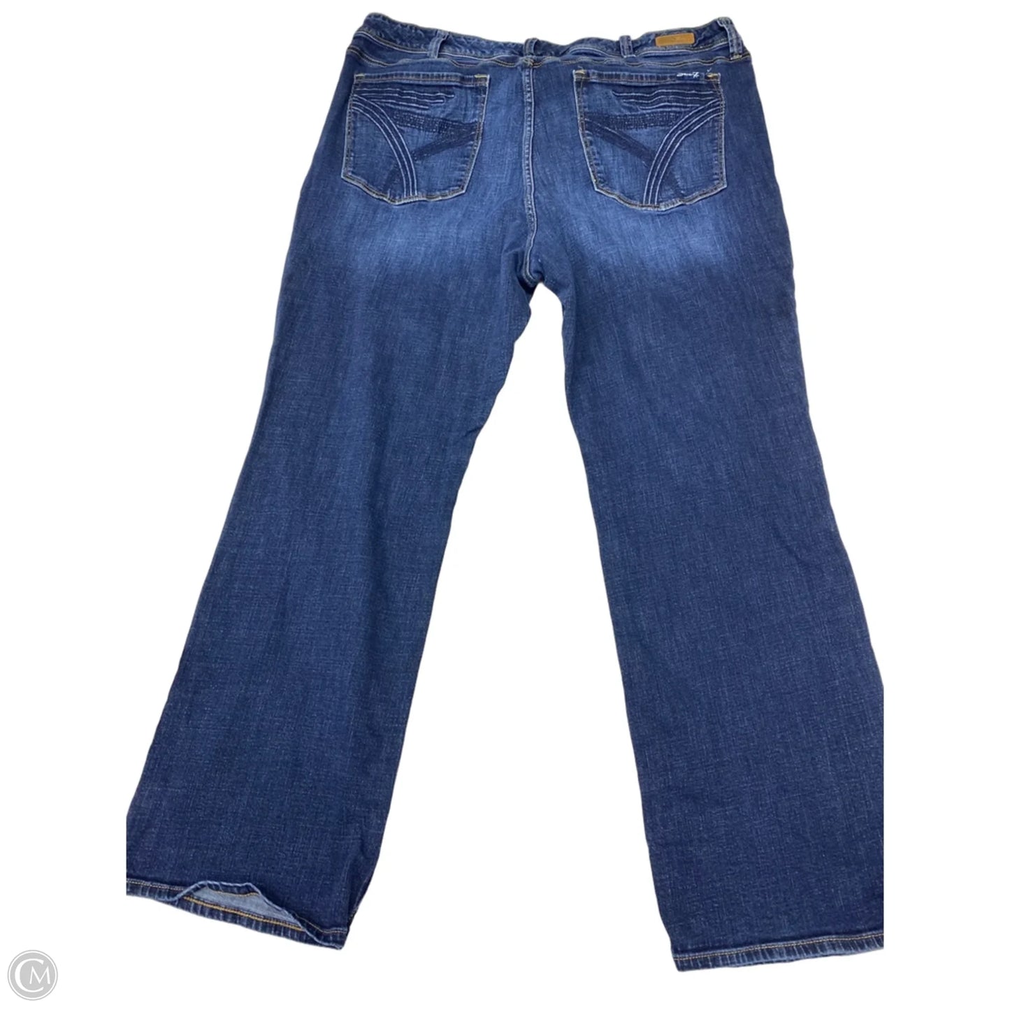 Jeans Straight By Seven 7 In Blue Denim, Size: 24