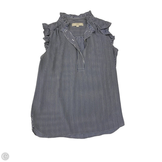 Blouse Sleeveless By Loft In Striped Pattern, Size: M