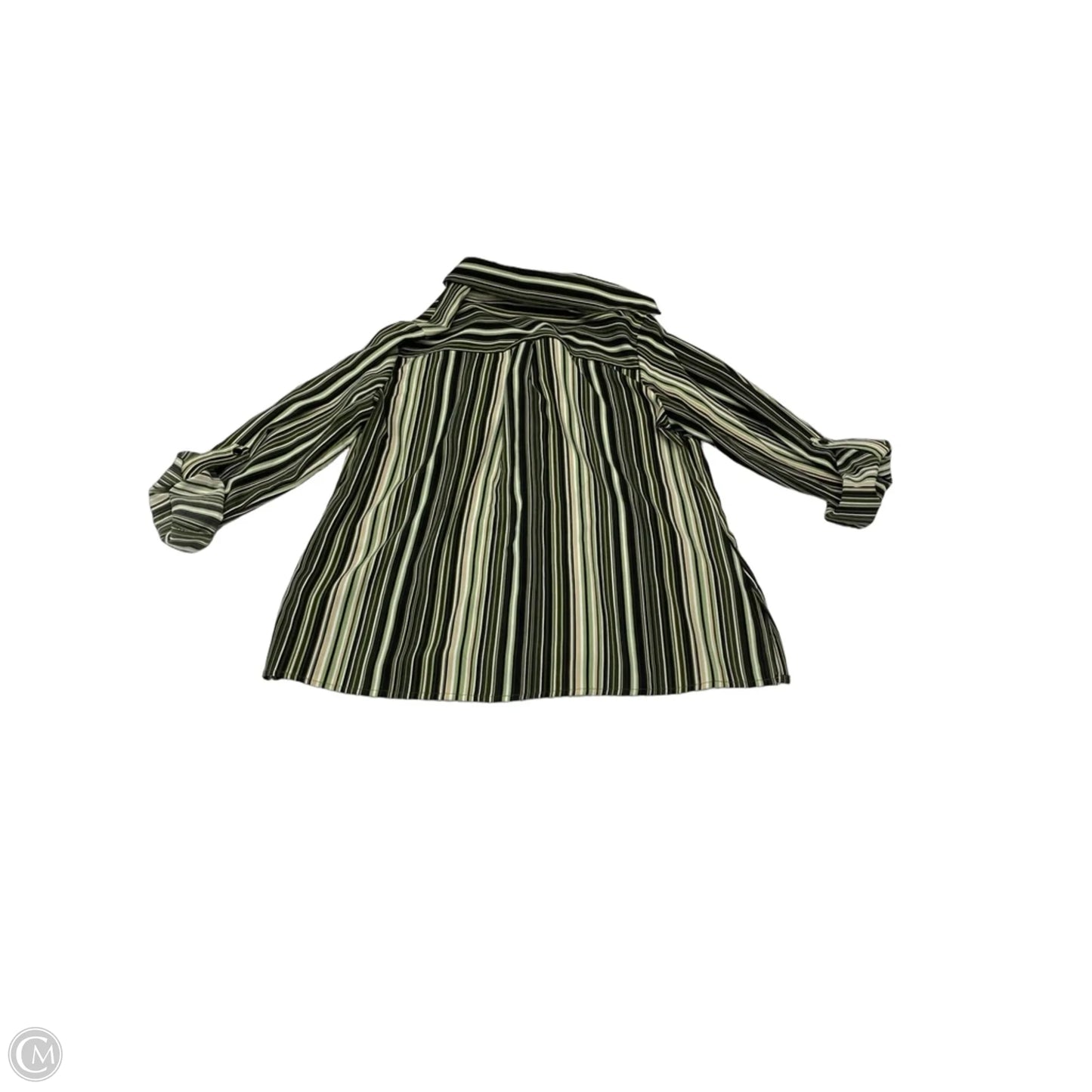 Blouse Long Sleeve By Elementz In Green, Size: 1x
